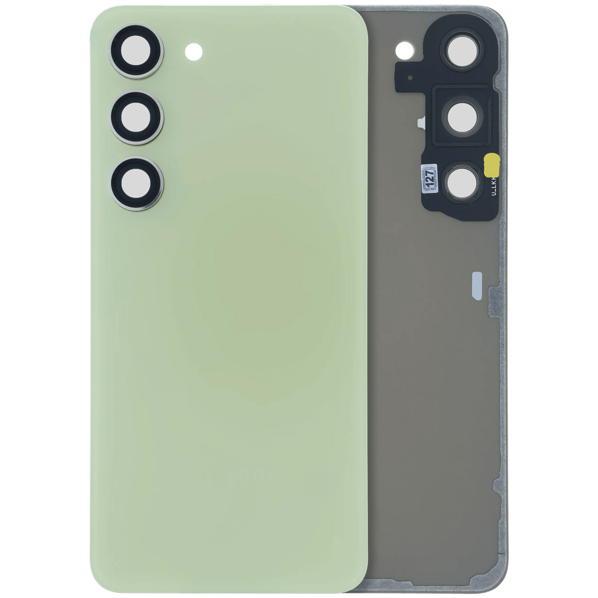 Samsung Galaxy S23 Service Pack back cover glass with camera lens - Lime