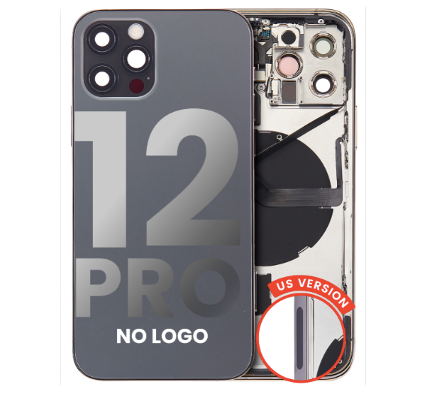 iPhone 12 Pro Back Housing with Small Components Pre-Installed (US Version) (No Logo)