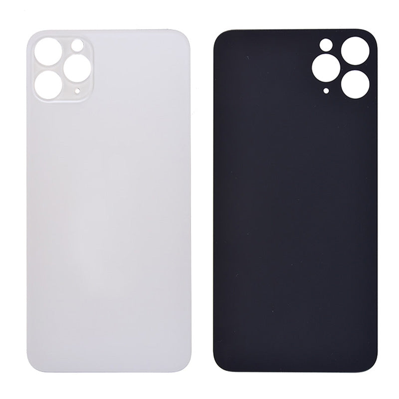 iPhone 11 Pro Max Back Glass (No Logo / Large Camera Hole) Silver