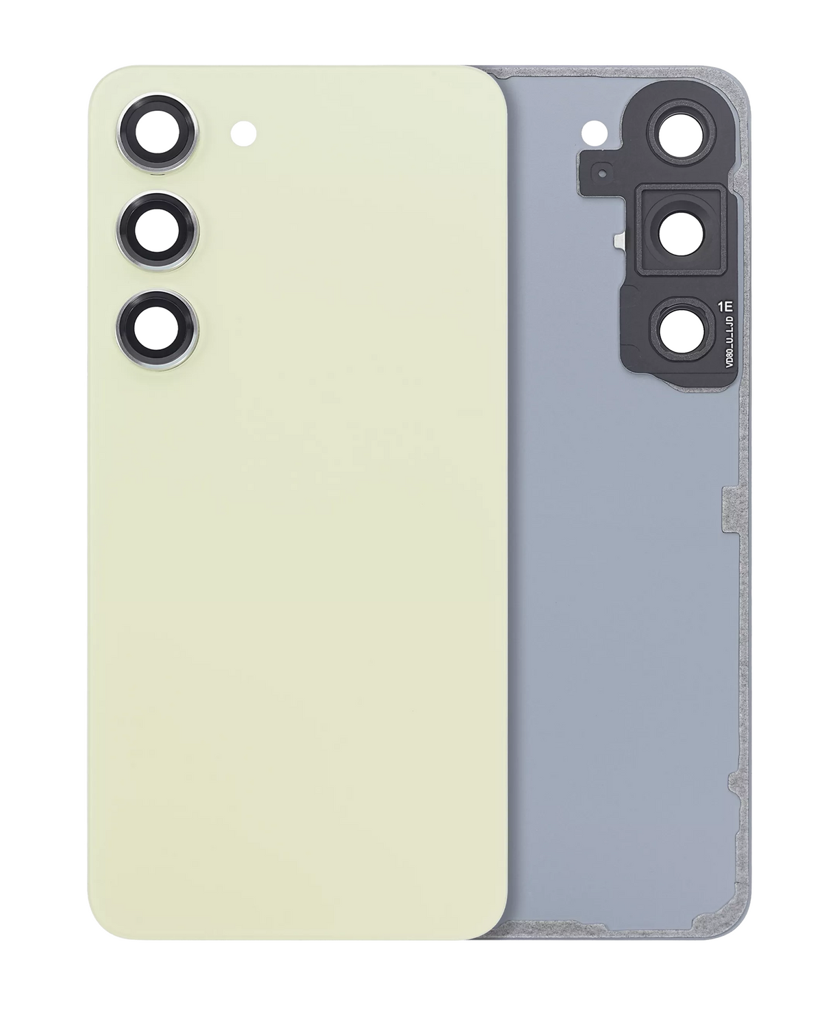 Samsung Galaxy S23 aftermarket back cover glass with camera lens no logo - Lime