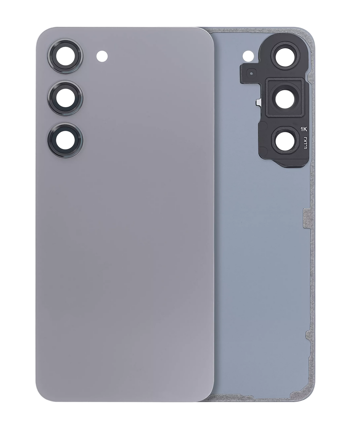 Samsung Galaxy S23 aftermarket back cover glass with camera lens no logo - Graphite
