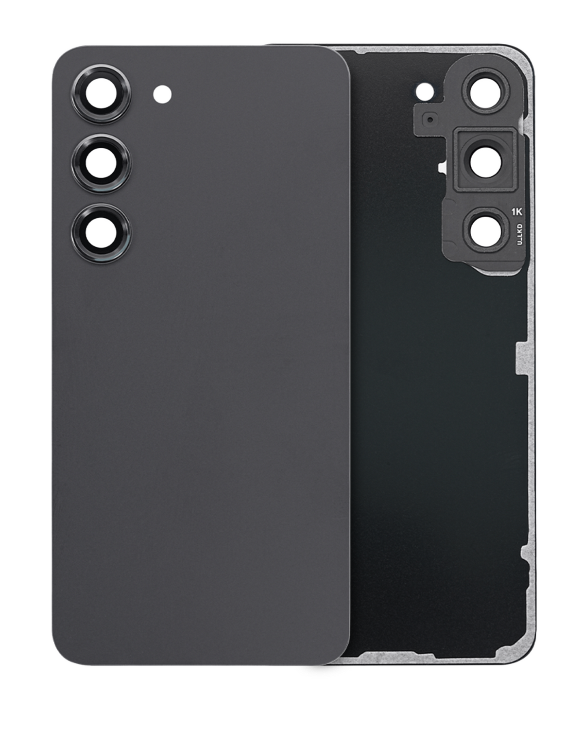 Samsung Galaxy S23 Service Pack back cover glass with camera lens - Phantom Black