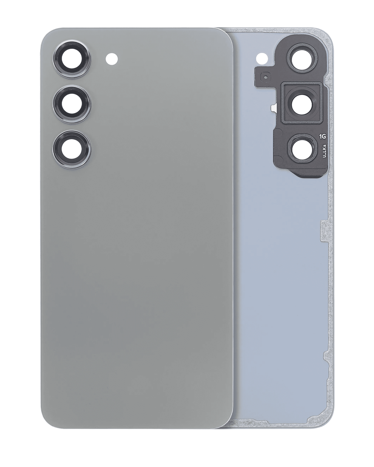 Samsung Galaxy S23 aftermarket back cover glass with camera lens no logo - Green