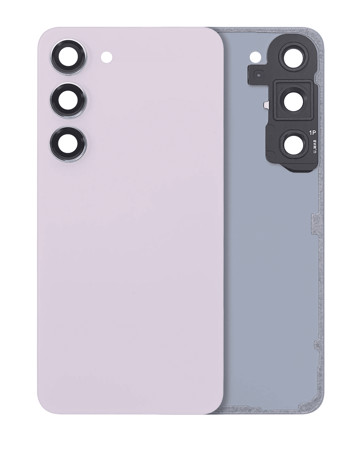 Samsung Galaxy S23 aftermarket back cover glass with camera lens no logo - Lavender
