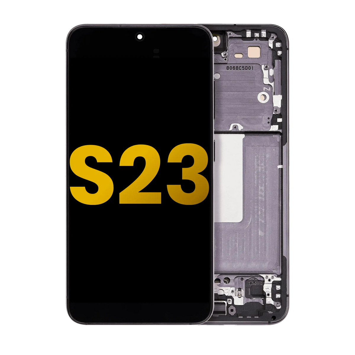 Samsung Galaxy S23 refurbished OLED assembly with frame - Phantom Black
