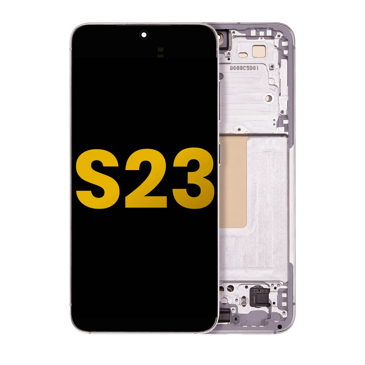 Samsung Galaxy S23 refurbished OLED assembly with frame - Pink / Lavender