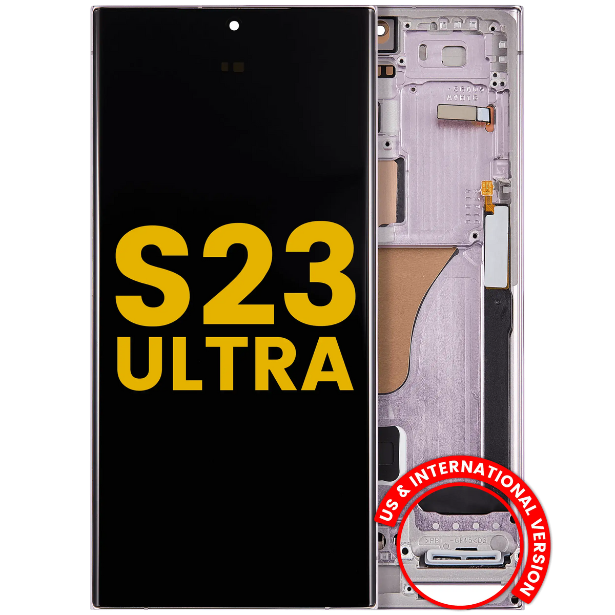 Samsung Galaxy S23 Ultra OEM Refurbished OLED With Frame - Lavender
