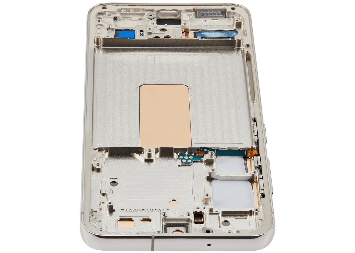 Samsung Galaxy S23 aftermarket 120Hz OLED assembly with frame - Cream - detail view 3