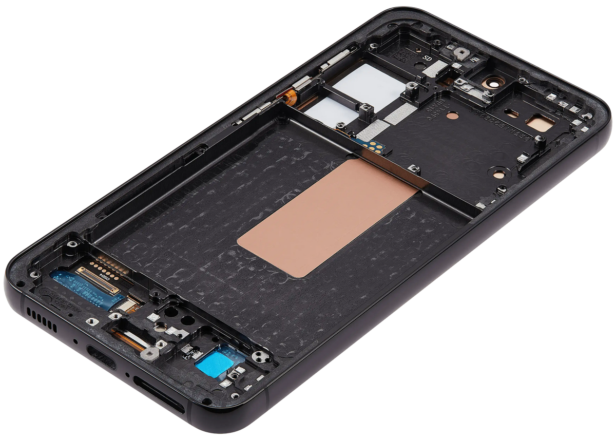 Samsung Galaxy S23 aftermarket 120Hz OLED assembly with frame - Phantom Black - detail view 8