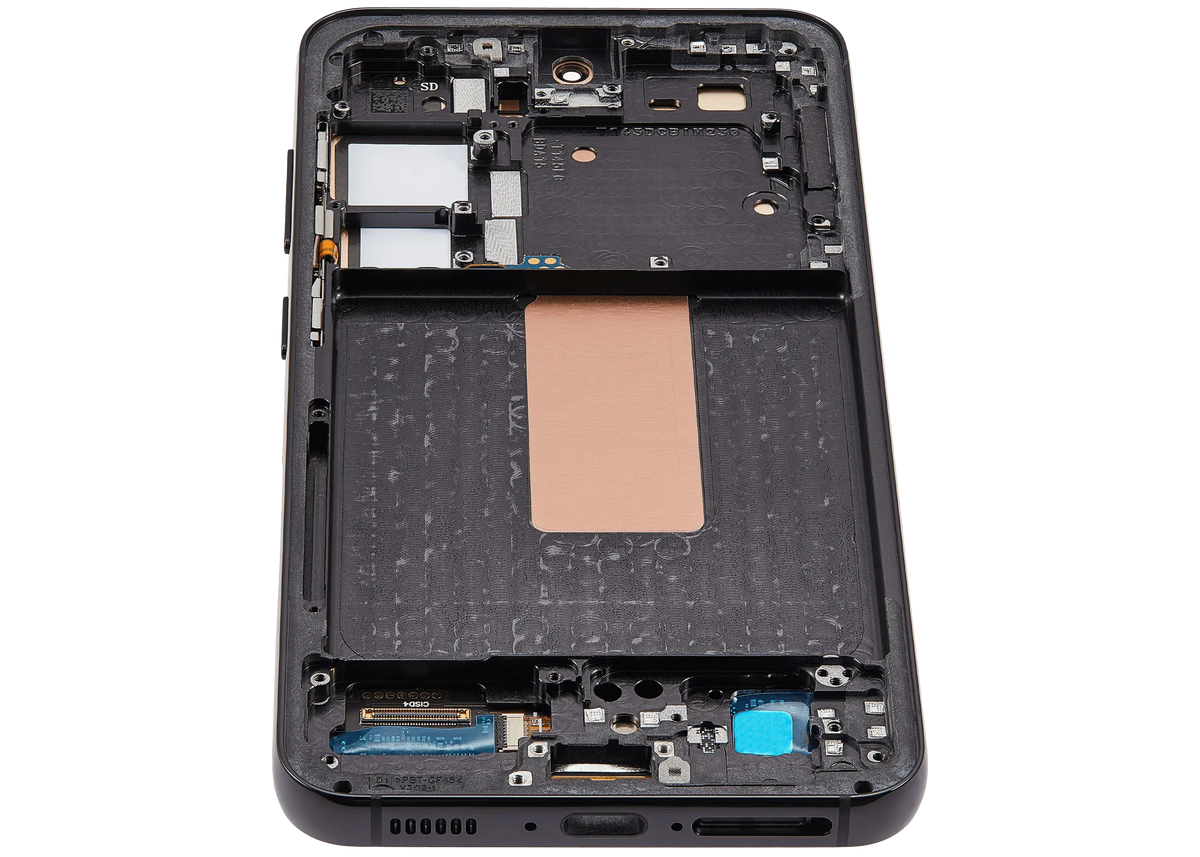 Samsung Galaxy S23 aftermarket 120Hz OLED assembly with frame - Phantom Black - detail view 3