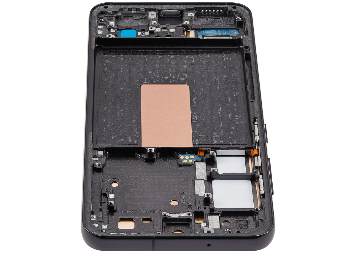 Samsung Galaxy S23 aftermarket 120Hz OLED assembly with frame - Phantom Black - detail view 6