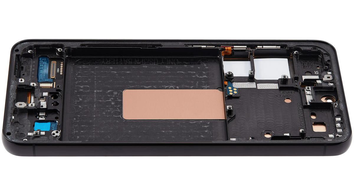 Samsung Galaxy S23 aftermarket 120Hz OLED assembly with frame - Phantom Black - detail view 4