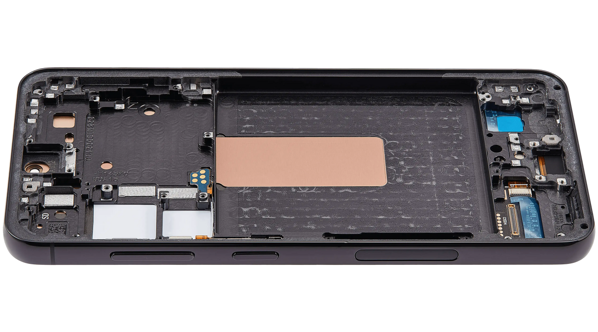 Samsung Galaxy S23 aftermarket 120Hz OLED assembly with frame - Phantom Black - detail view 7