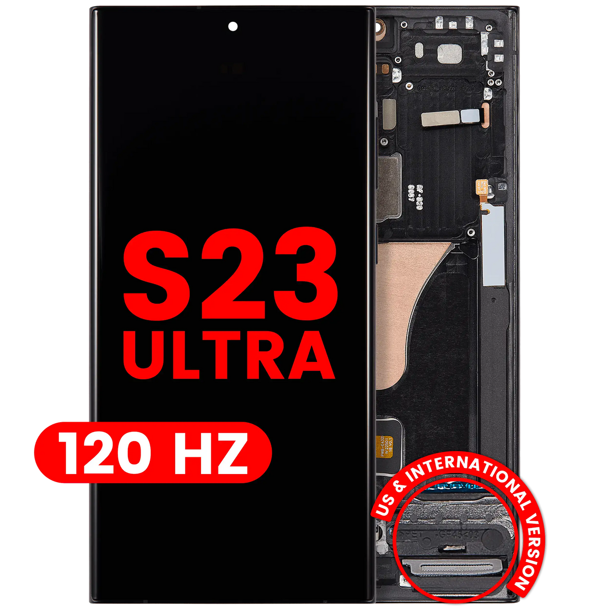 Samsung Galaxy S23 Ultra Aftermarket 120Hz OLED With Frame - Graphite
