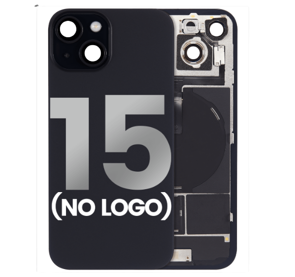 iPhone 15 Back Glass with Steel Plate with MagSafe Magnet Pre-Installed (No Logo)