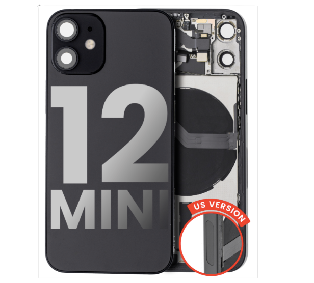 iPhone 12 Mini Back Housing with Small Components Pre-Installed (US Version) (Used OEM Pull: Like New)