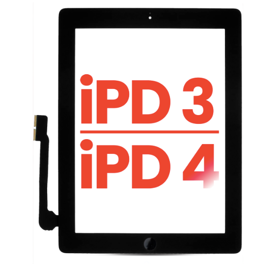 iPad 3 / 4 Digitizer Replacement Black with Home Button