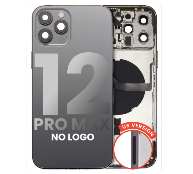 iPhone 12 Pro Max Back Housing with Small Components Pre-Installed (US Version) (No Logo)