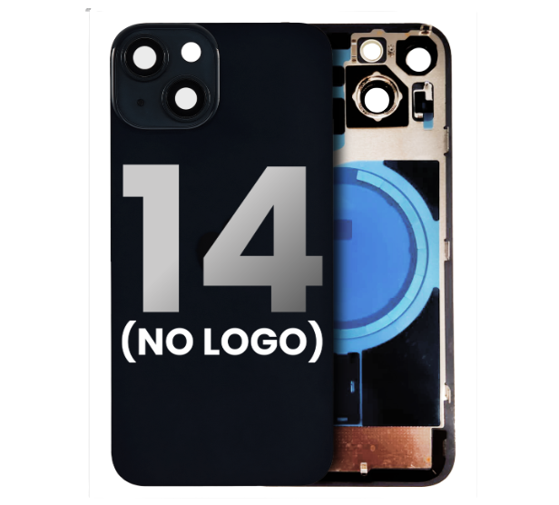 iPhone 14 Back Glass with Steel Plate with MagSafe Magnet Pre-Installed (No Logo)
