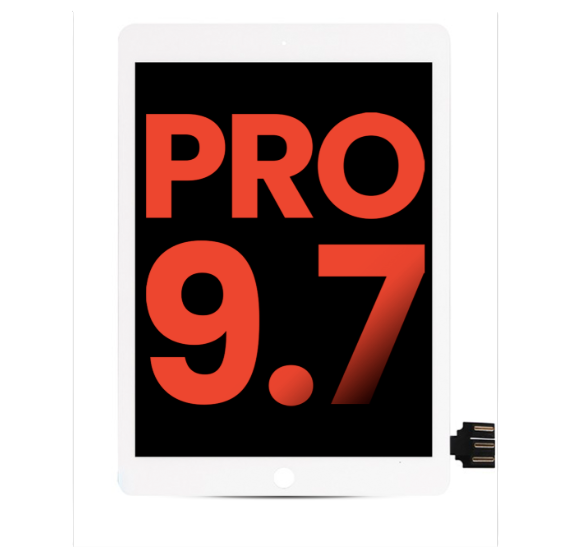 iPad Pro 9.7 White LCD Screen Replacement Front View
