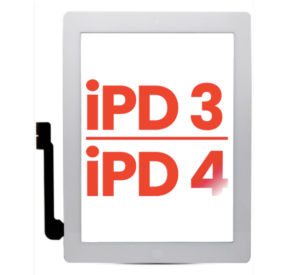 iPad 3 / 4 Digitizer Replacement White with Home Button