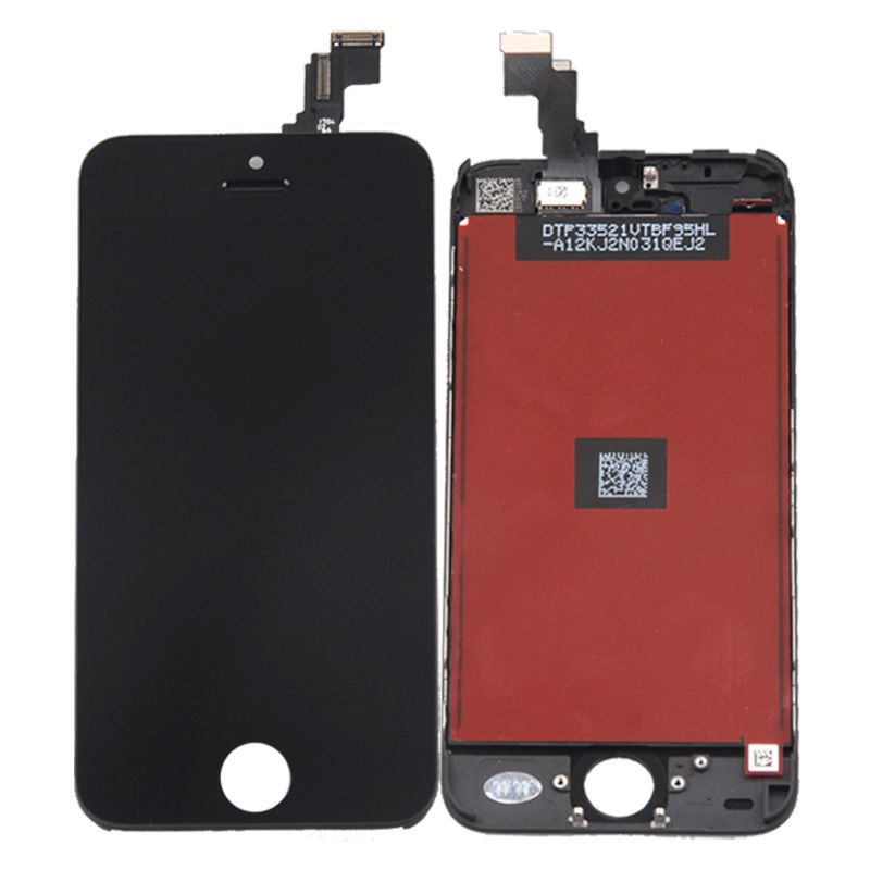 iPhone 5C Screen Assembly with Steel Plate - Black (Premium)