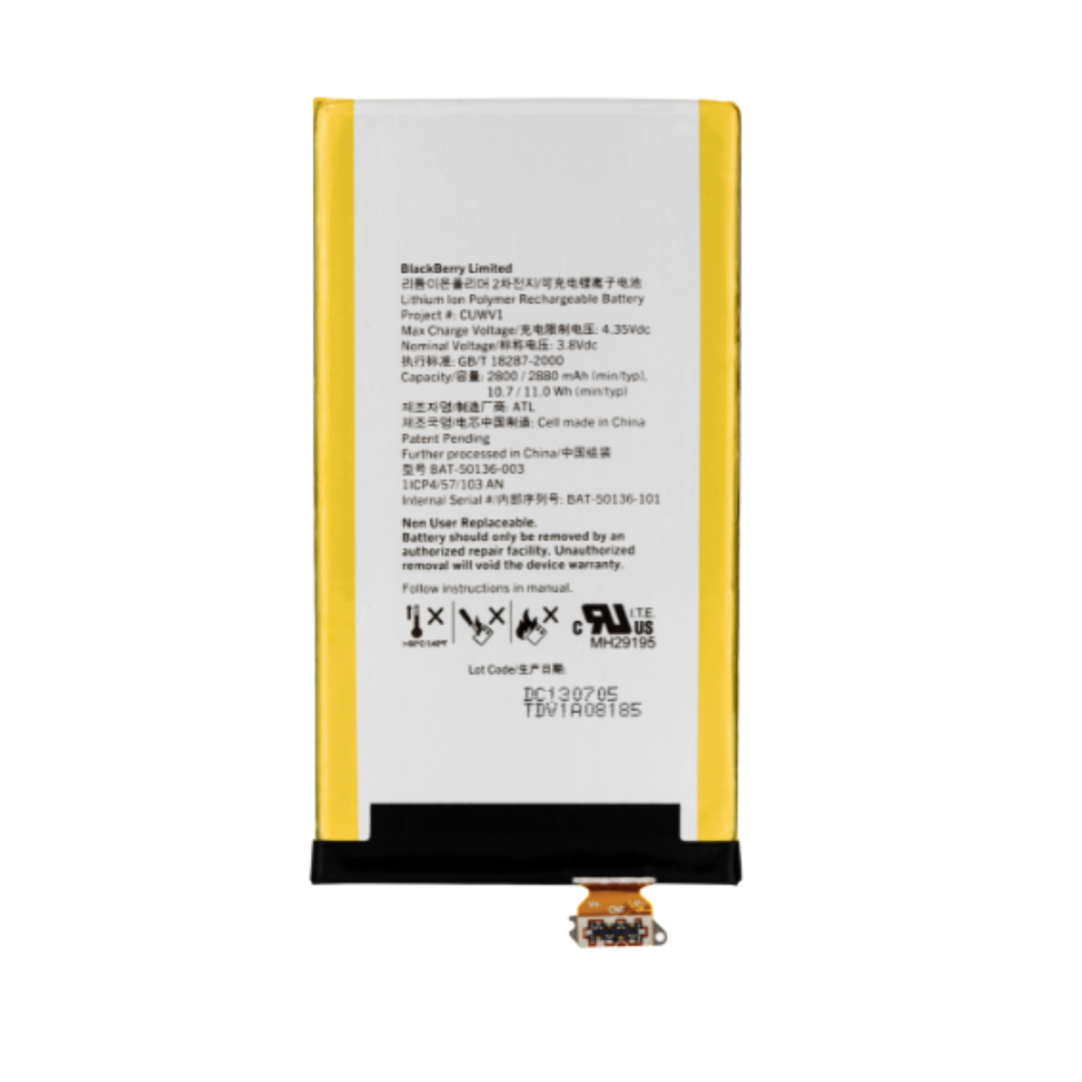 BlackBerry Leap replacement battery Z20 BAT-50136-003
