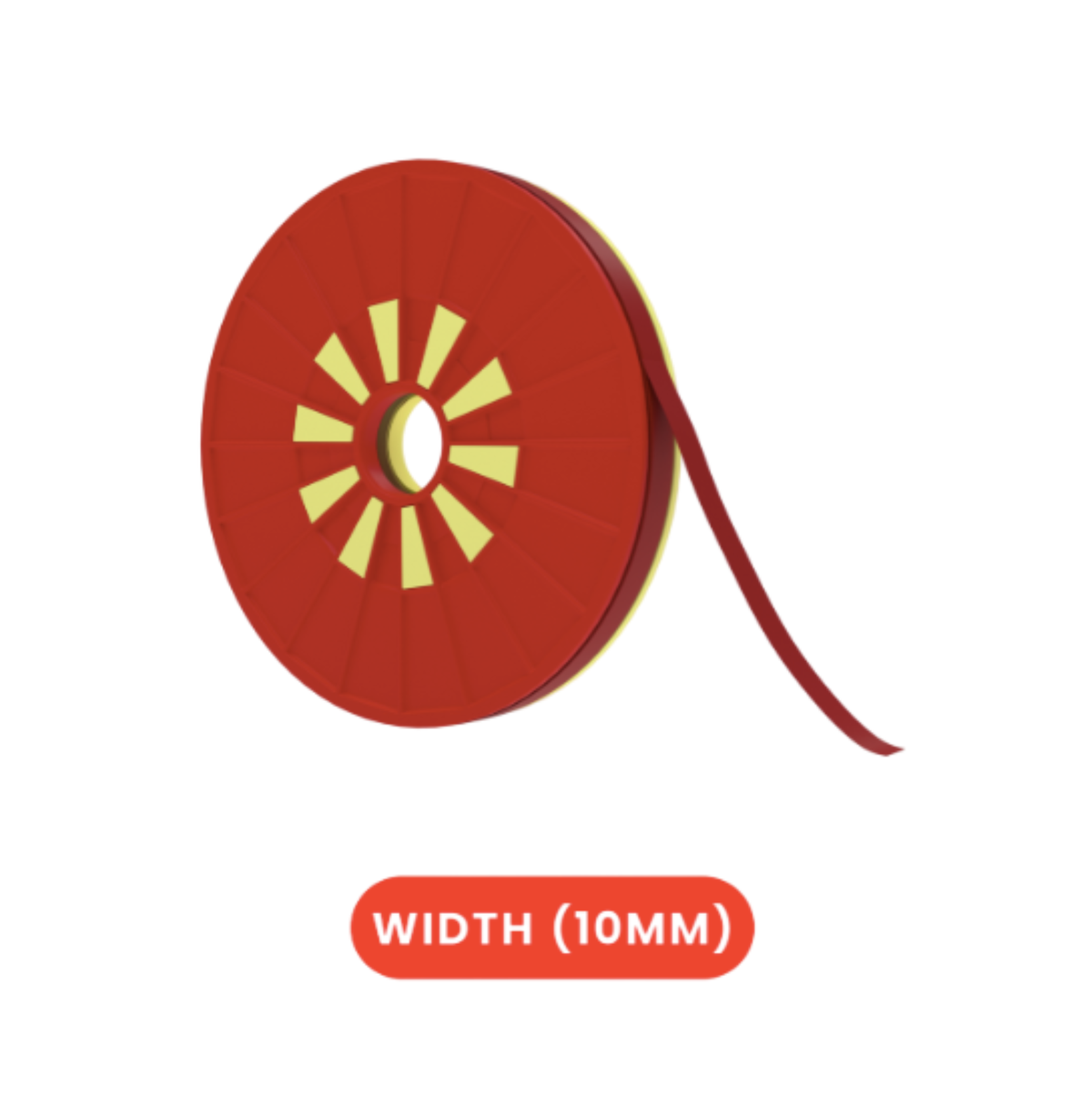 Double-Sided Polyester Red Tape 10 mm × 25 m roll