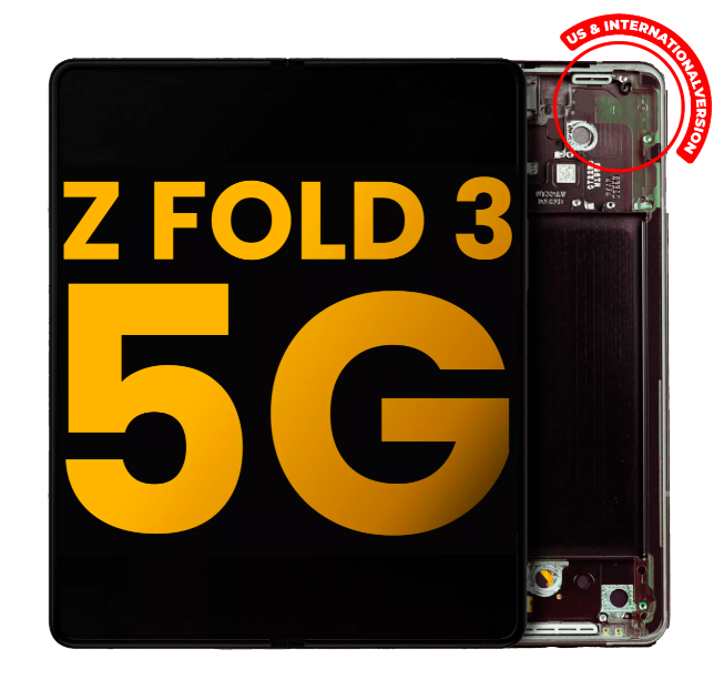 Inner OLED Screen Replacement Assembly With Frame Compatible For Samsung Galaxy Z Fold 3 5G