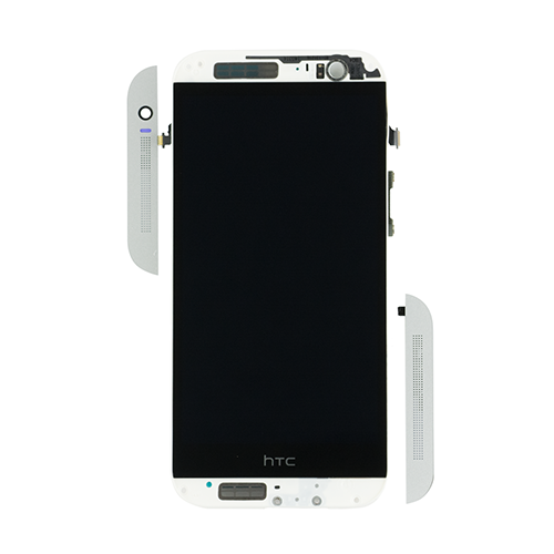HTC One M8 LCD Screen and Digitizer Assembly with Frame - Silver