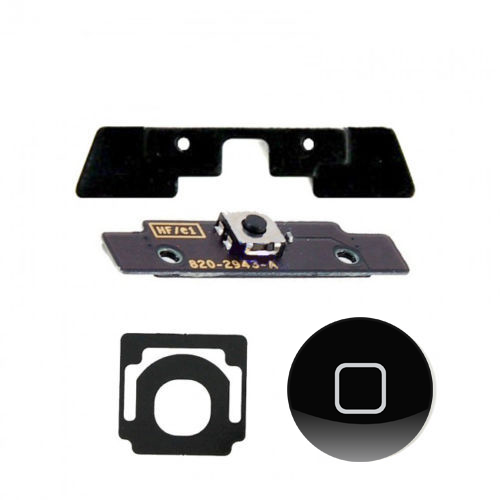iPad 2 Home Button Click Inner 5 Set Replacement Part Kit - Black