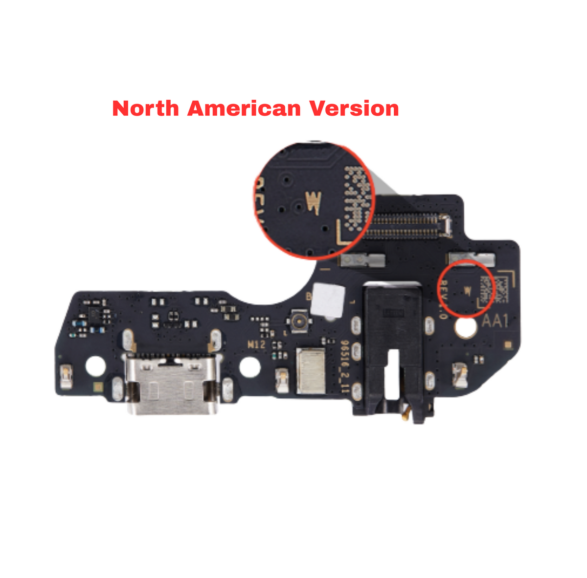 Samsung Galaxy A03S (A037U / 2021) Charging Port Board With Headphone Jack (US Version) 