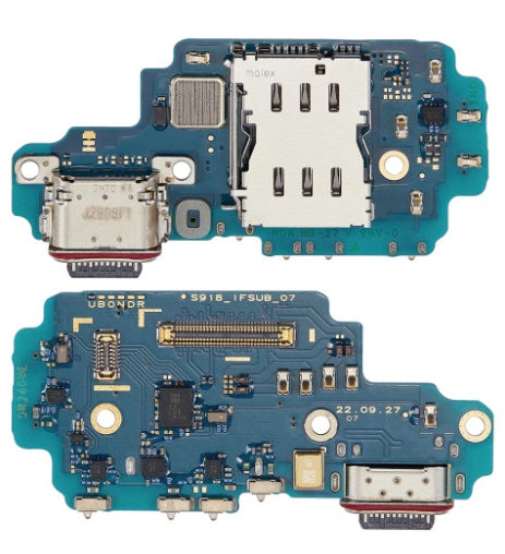 Samsung Galaxy S23 Ultra 5G Charging Port Board With Sim Card Reader