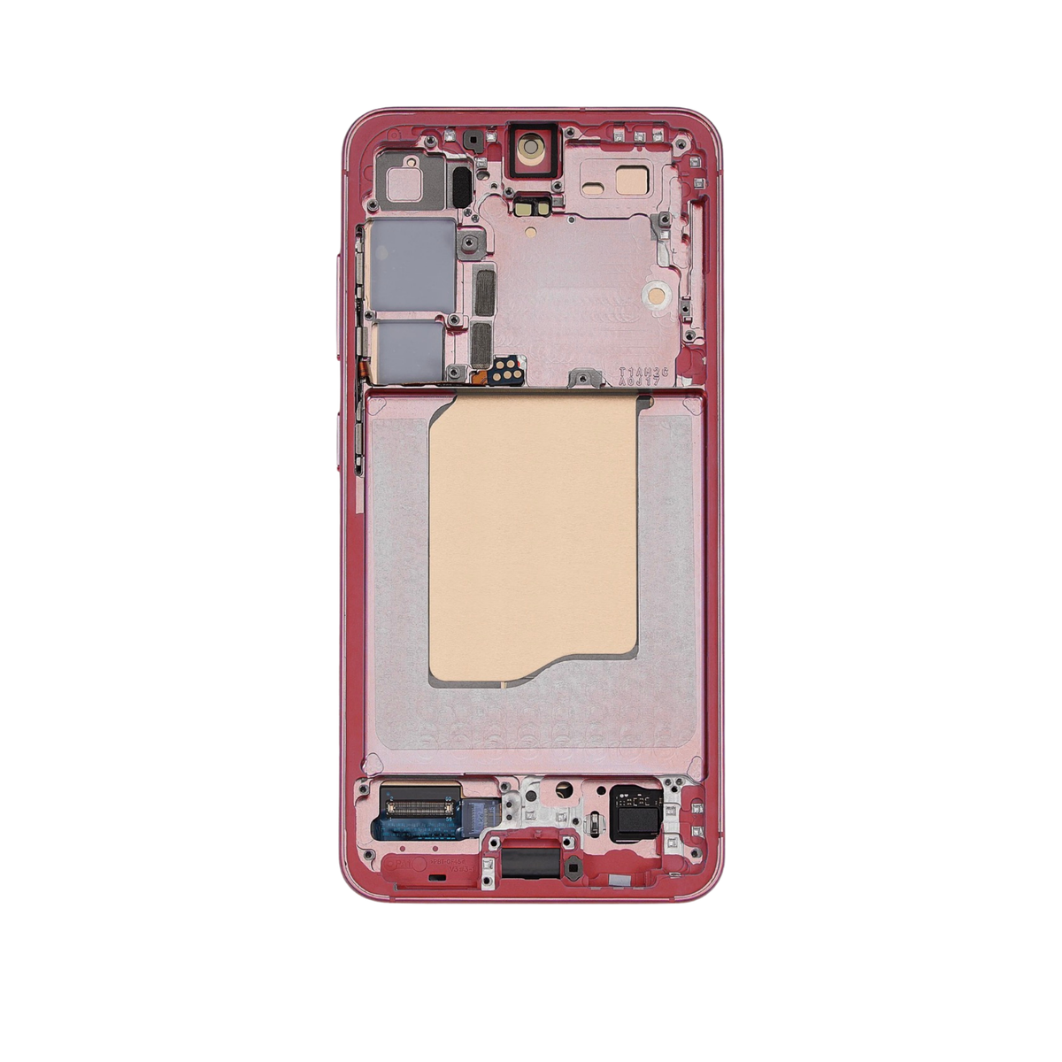 Samsung Galaxy S25 Coral Red Screen With Frame