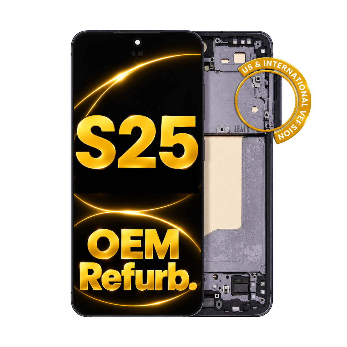 Samsung Galaxy S25 Blue Black OEM Refurbished Screen