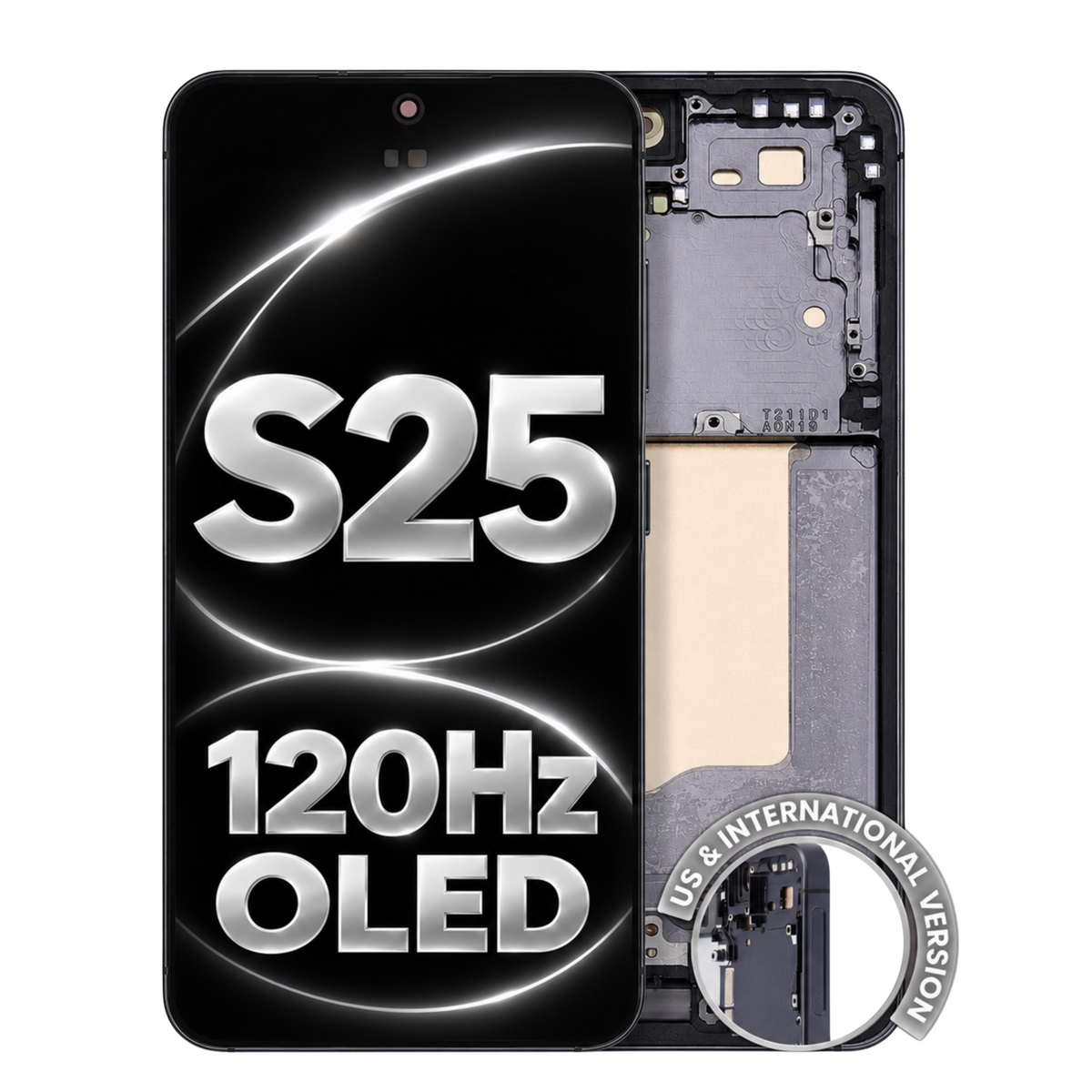 Samsung Galaxy S25 Blue Black OLED Assembly With Frame