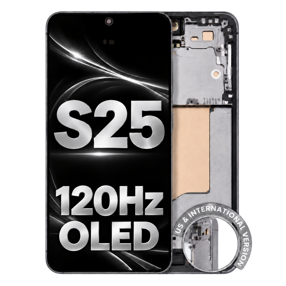 Samsung Galaxy S25 Silver Shadow OLED Assembly With Frame