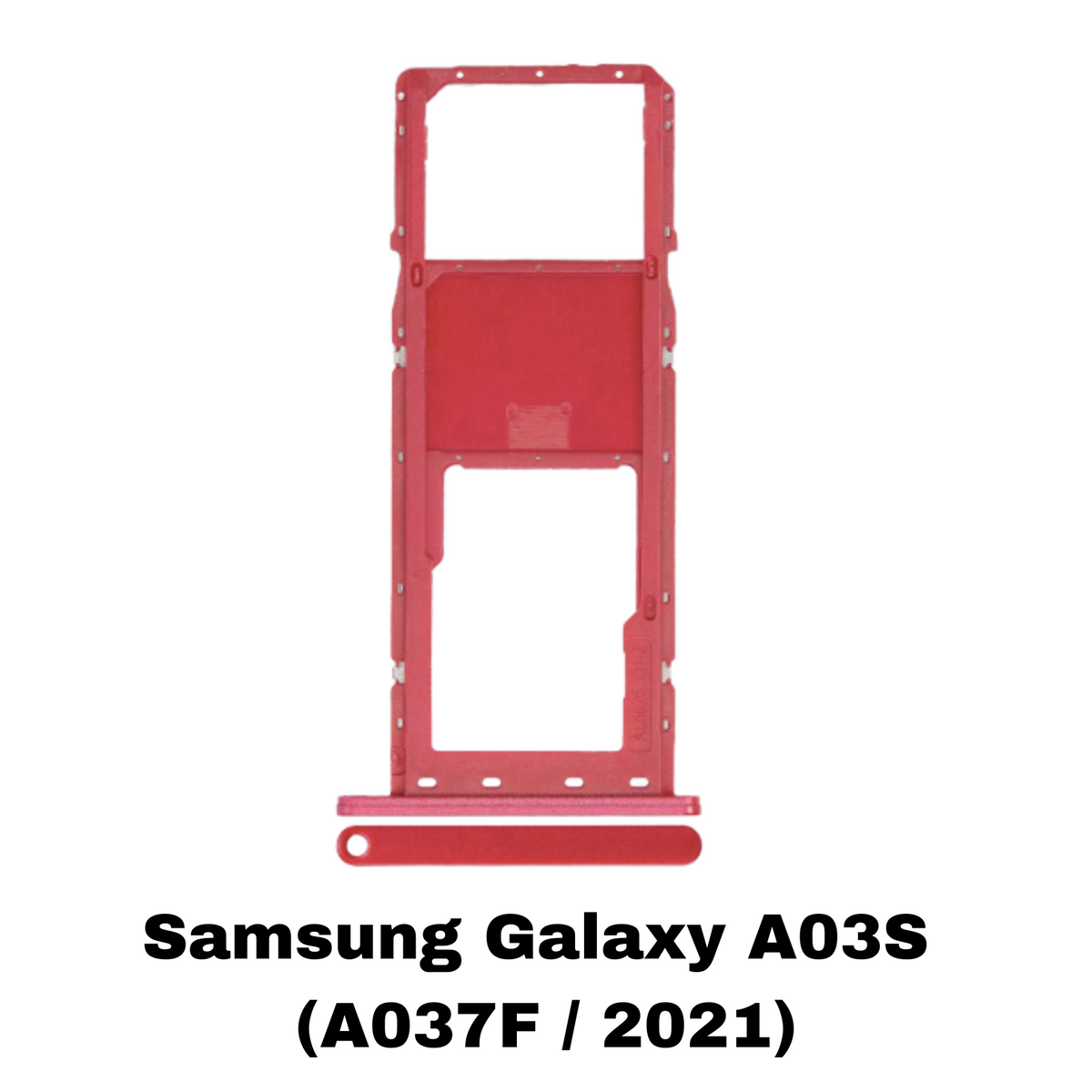 Samsung Galaxy A03S (A037F / 2021) Single Sim Card Tray (Red)