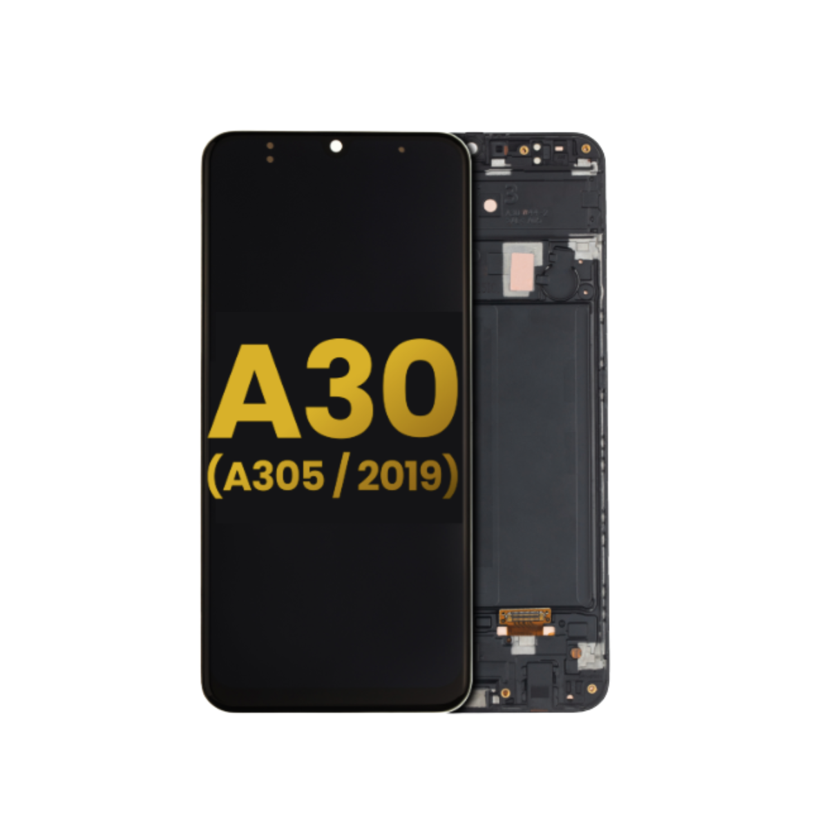 Samsung Galaxy A30 OEM OLED screen replacement with frame