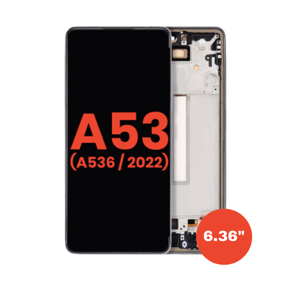 Samsung Galaxy A53 5G OLED screen replacement with frame