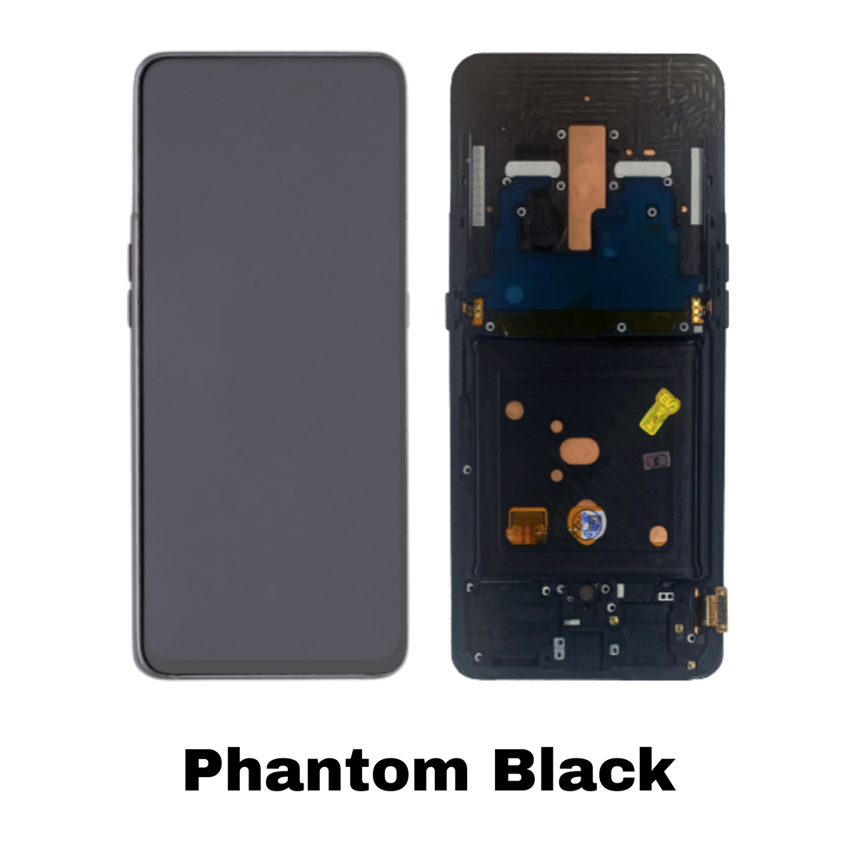 Samsung A80 OLED display assembly with frame Phantom Black