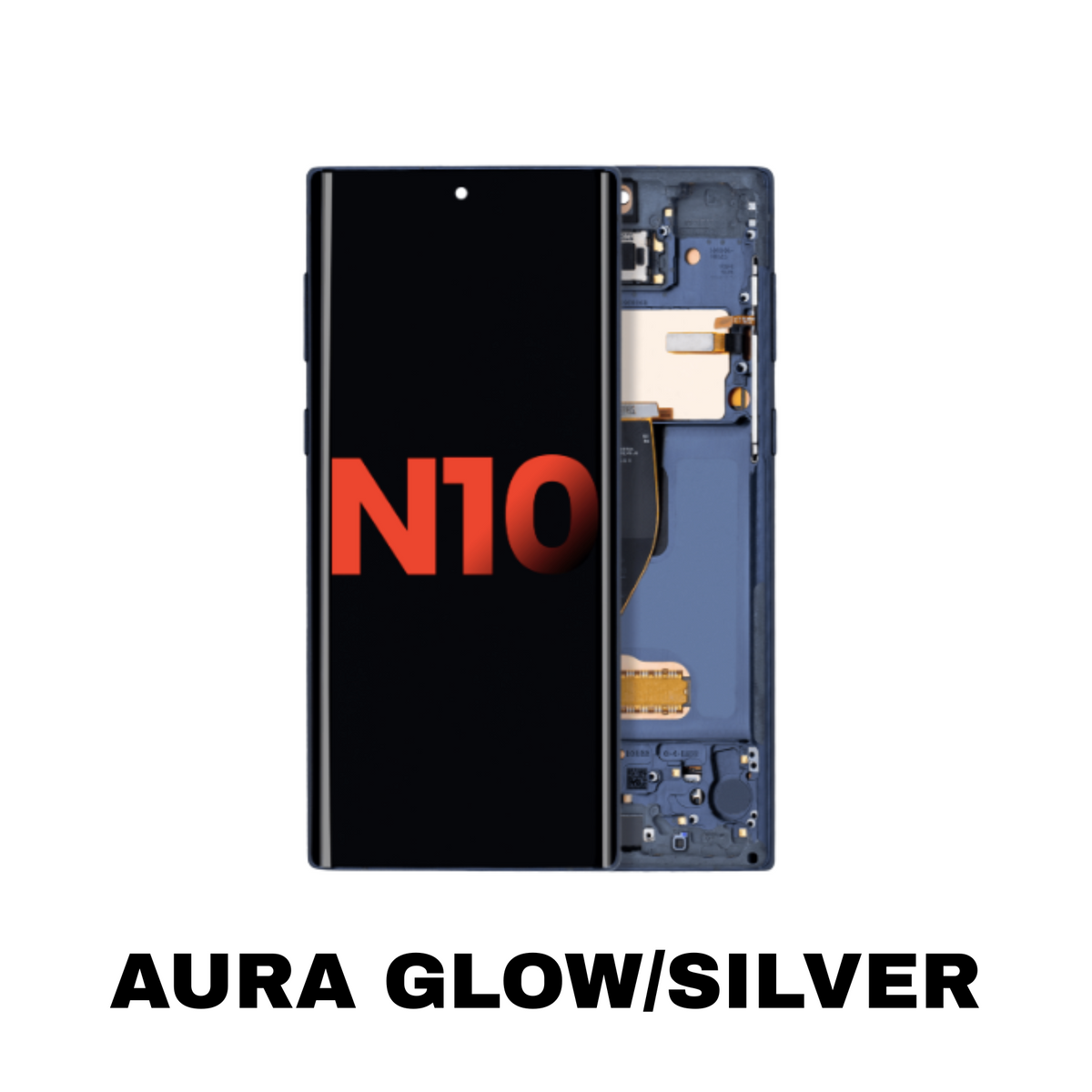 Samsung Note 10 OLED screen replacement Aura Glow/Silver