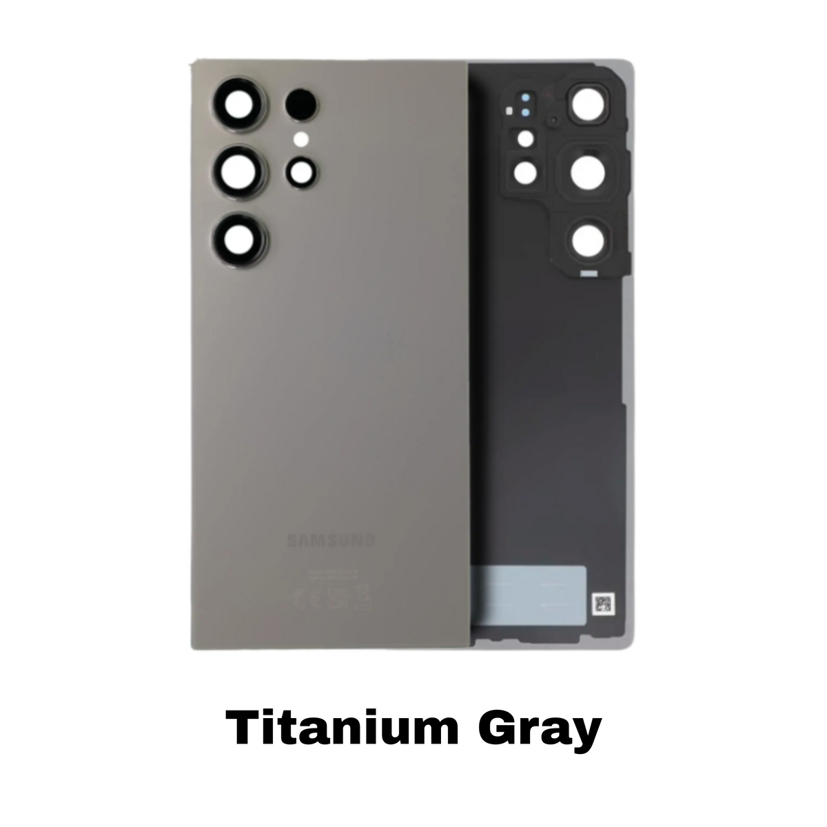 Replacement Back Cover Glass With Camera Lens Titanium Gray