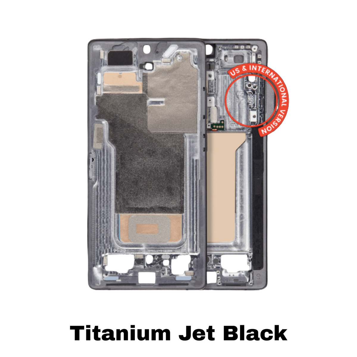 OEM Mid-Frame Replacement for Galaxy S25 Ultra Titanium Jet Black