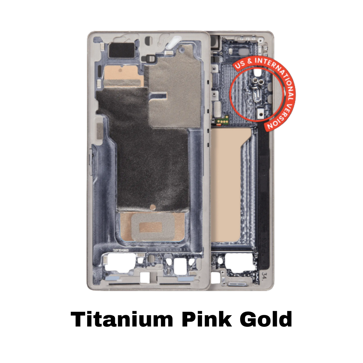 Samsung Galaxy S25 Ultra Mid-Frame Housing Titanium Pink Gold
