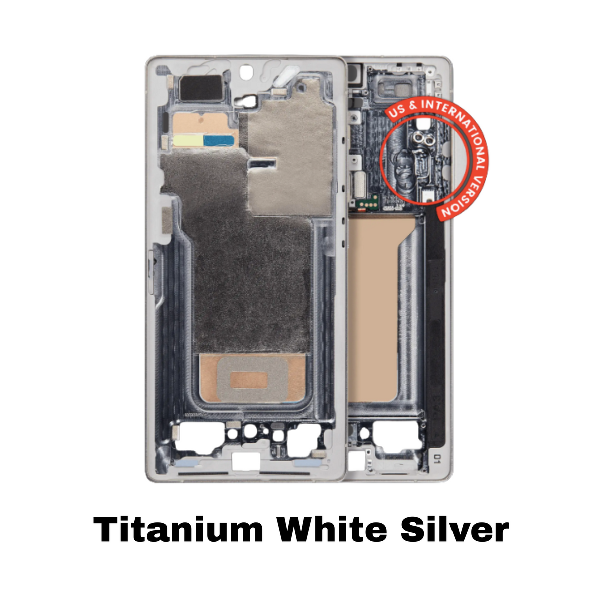 Samsung S25 Ultra Mid-Frame Housing Titanium White Silver