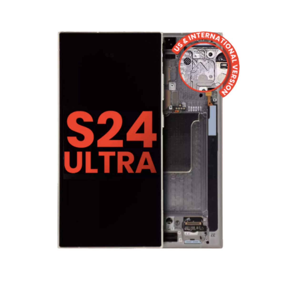 Samsung S24 Ultra screen replacement OLED with frame – Aftermarket Plus
