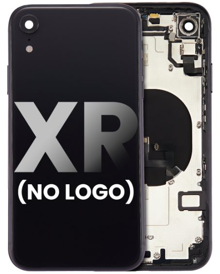 iPhone XR Back Housing with Small Components Pre-Installed (No Logo) (Space Grey)