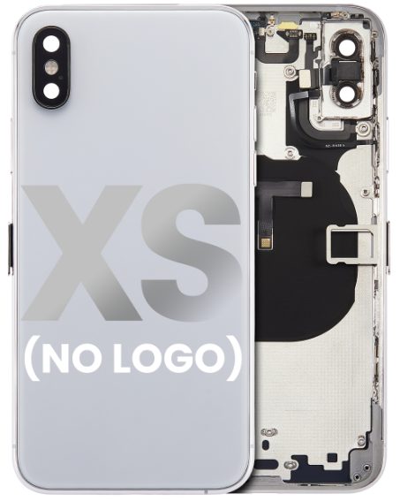 iPhone XS Back Housing with Small Parts Pre-Installed (No Logo) (Silver)