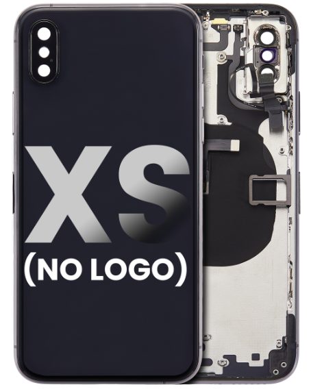 iPhone XS Back Housing with Small Parts Pre-Installed (No Logo) (Space Grey)